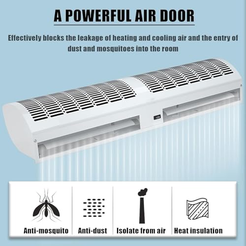 White 150cm Wall-Mounted Air Curtain with Remote Control I4967