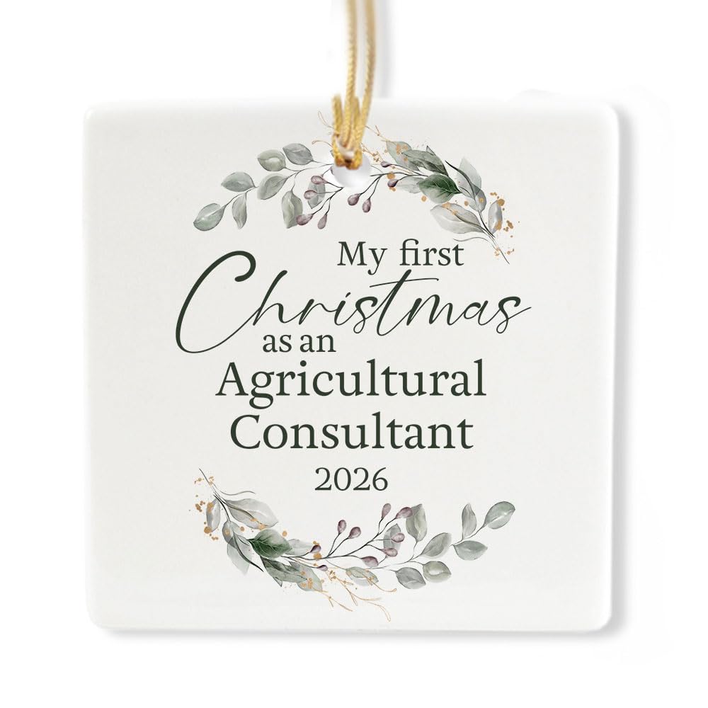 Ceramic 3-inch Square Ornament L27278