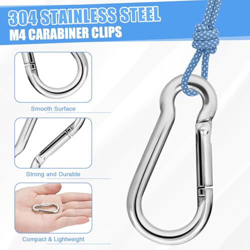 Silver 5 FT Metal Flagpole Kit and 304 Stainless Steel Flagpole Clips R89548