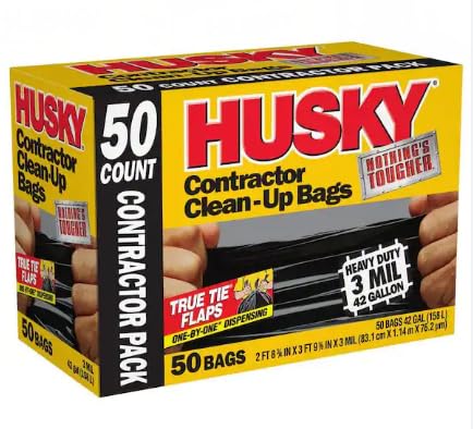 42 Gallon Heavy Duty Black Trash Bags O54608