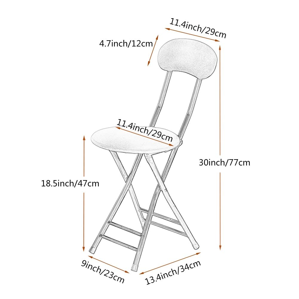 18 Inch Folding Bar Stool with Backrest X186