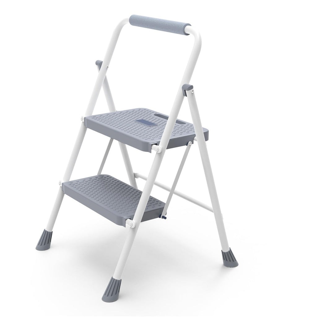2 Step Ladder 330lbs Capacity Folding Sturdy Step Stool H7376