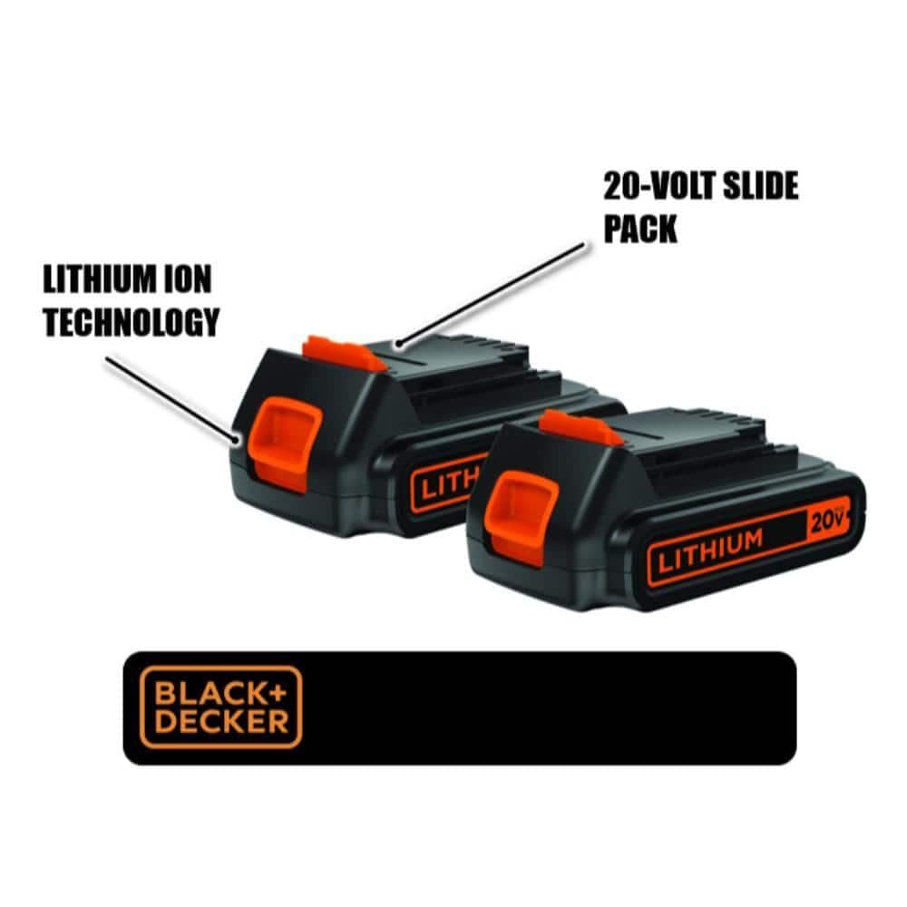20V MAX 1.5 Ah Lithium Ion Battery, 2 Pack J94699