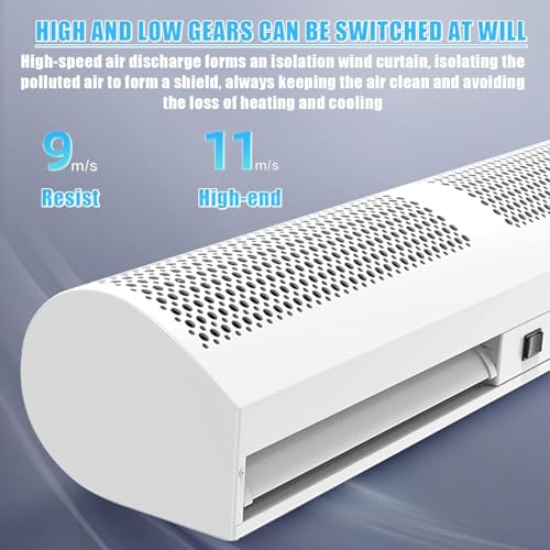 White 150cm Wall-Mounted Air Curtain with Remote Control I4967