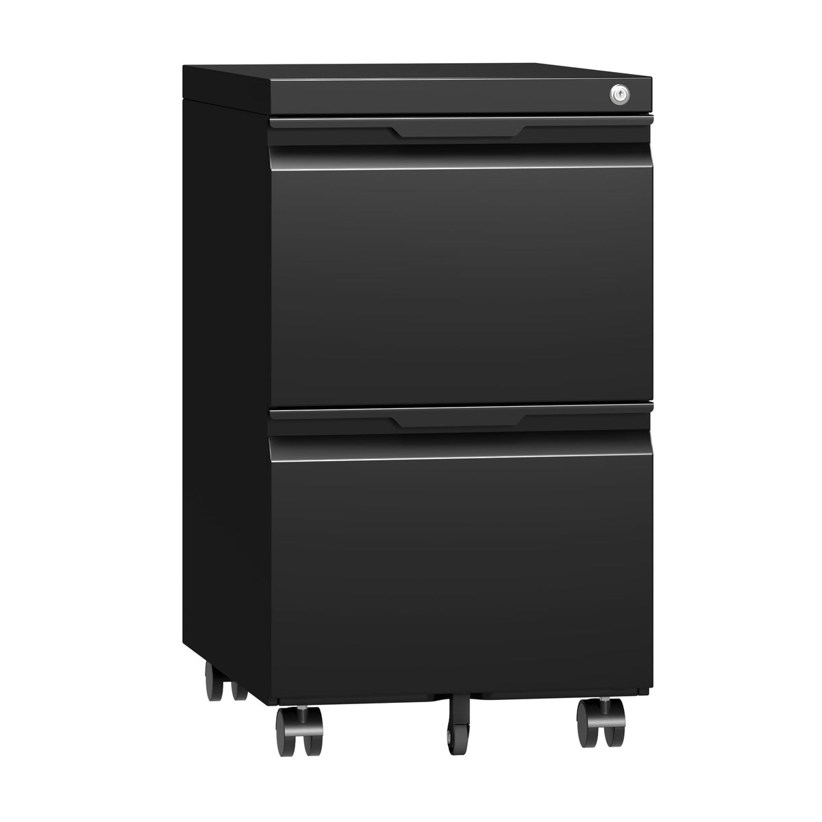 2 Drawer Black File Cabinet with Lock S685687