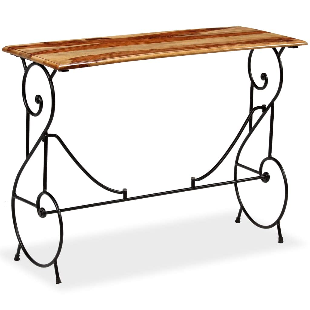Solid Sheesham Wood Console Table Y485918