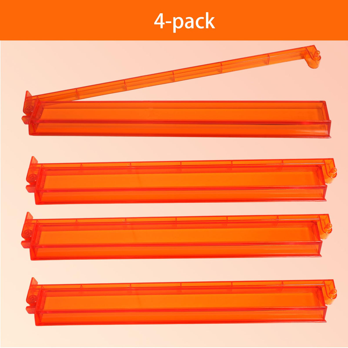 Set of 4 Compact Plastic Mahjong Racks with Pushers Q577396