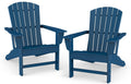 Oversized Adirondack Chairs Set of 2 Blue C67168
