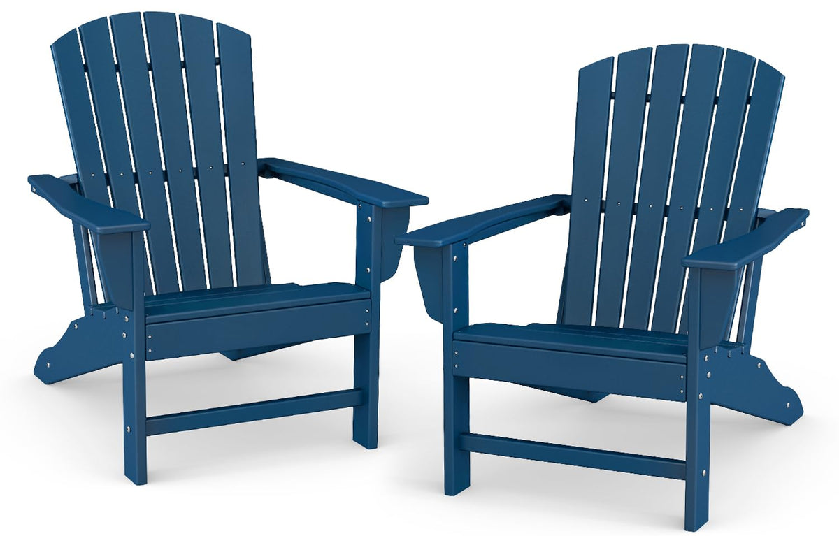 Oversized Adirondack Chairs Set of 2 Blue C67168