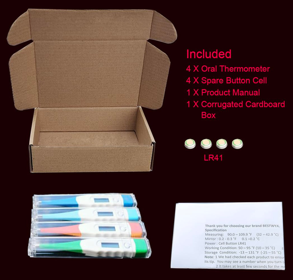 Digital Thermometer Pack of 4 J103044