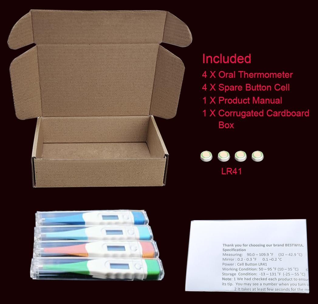 Digital Thermometer Pack of 4 J103044