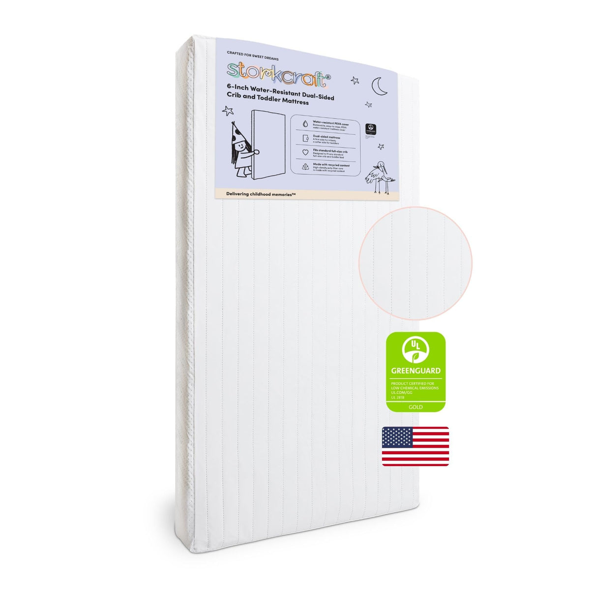 6-Inch Water-Resistant Baby Crib & Toddler Mattress J298492