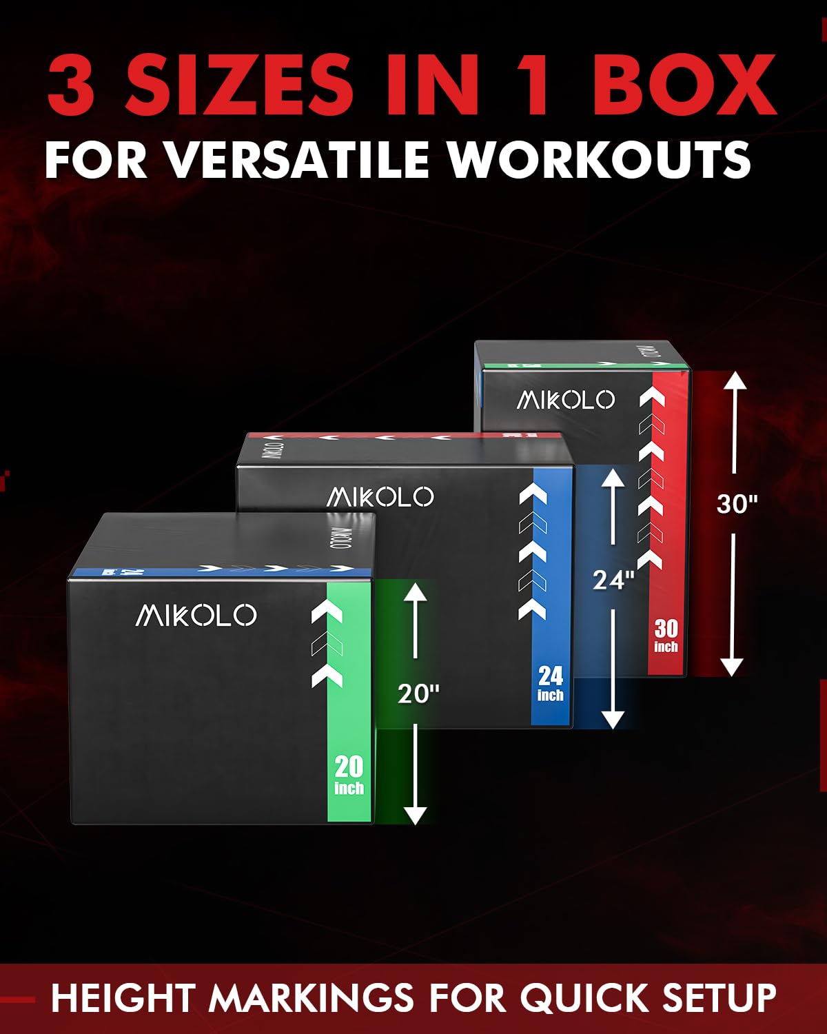 3-in-1 Foam Plyometric Box with Wood Core P538639