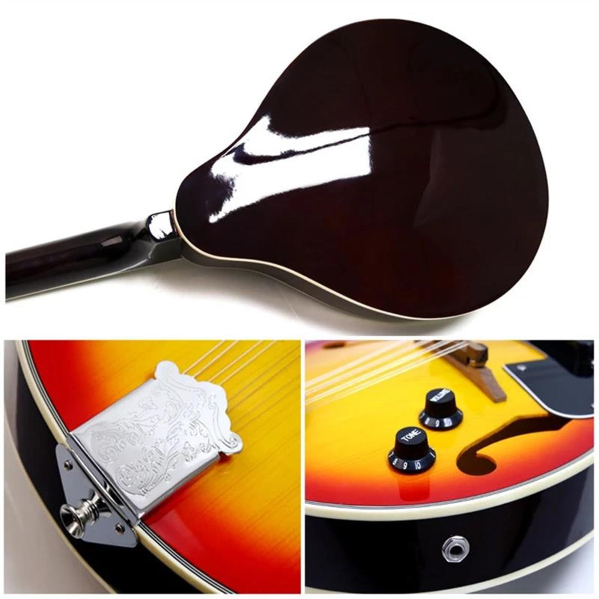 Electric Mandolin 8 Strings Spruce Sunburst O70884