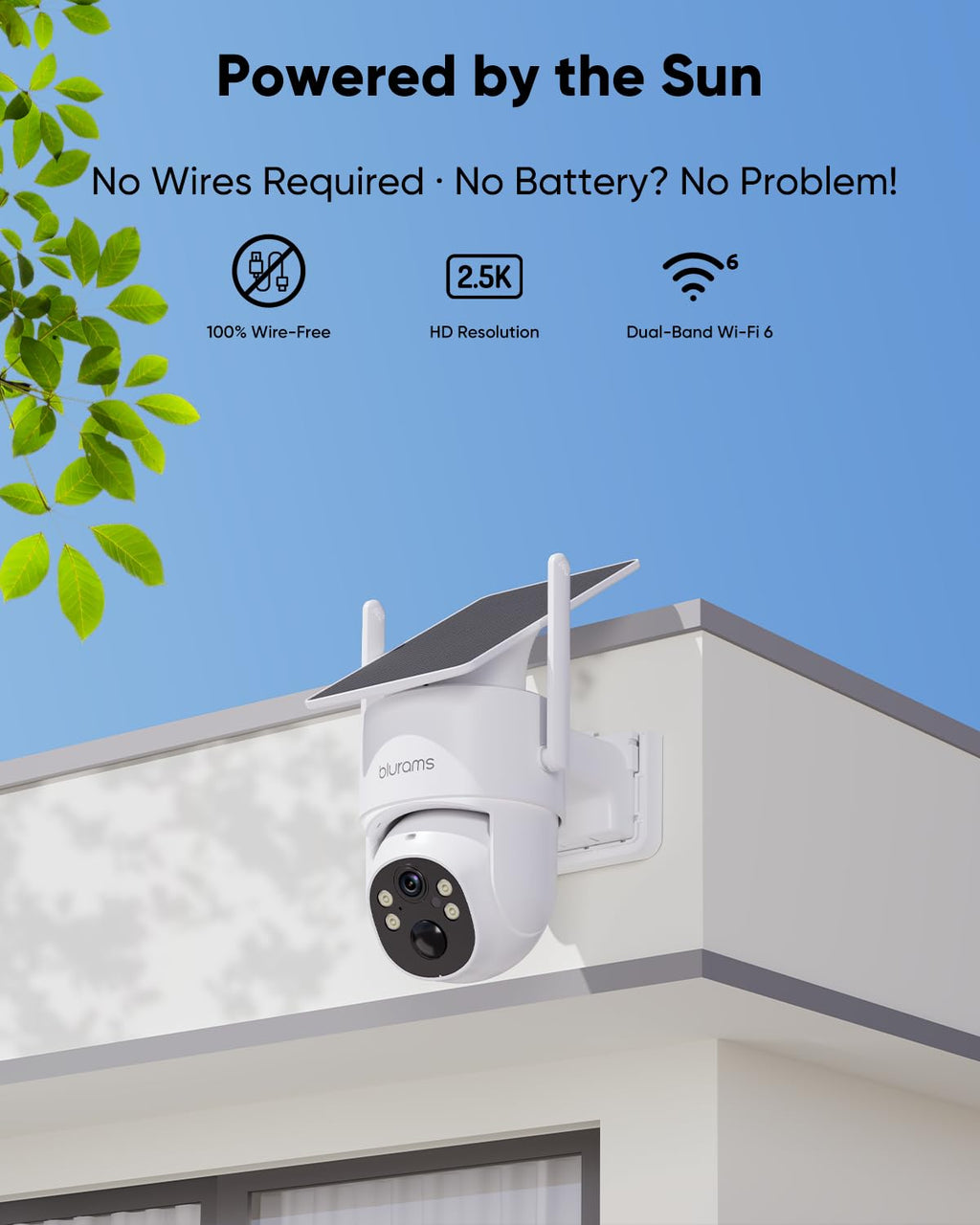 4MP Pan/Tilt Wireless Outdoor Security Camera with Solar Panel L454