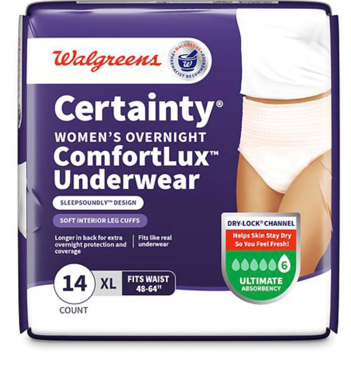 Women's XL Underwear, 14 Count P2501