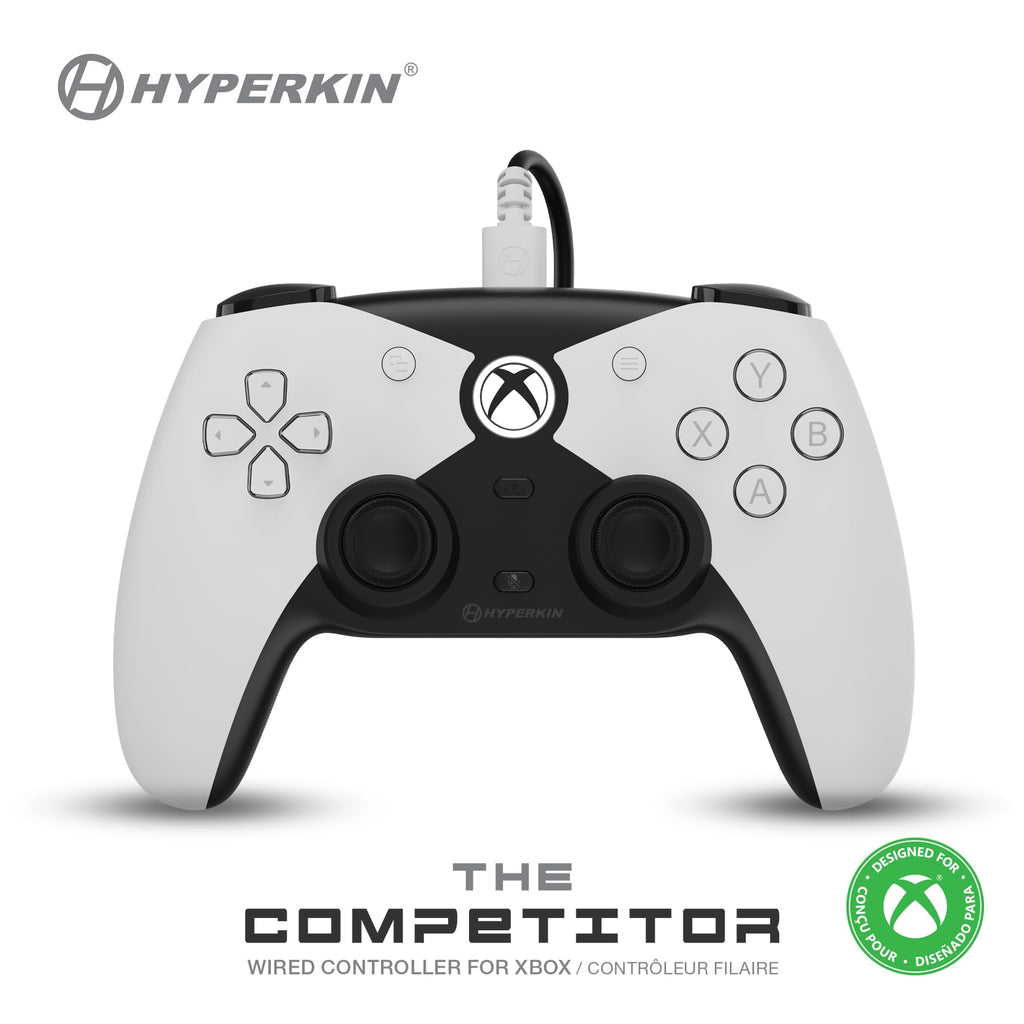 White Wired Controller with Hall Effect Joysticks Z45048