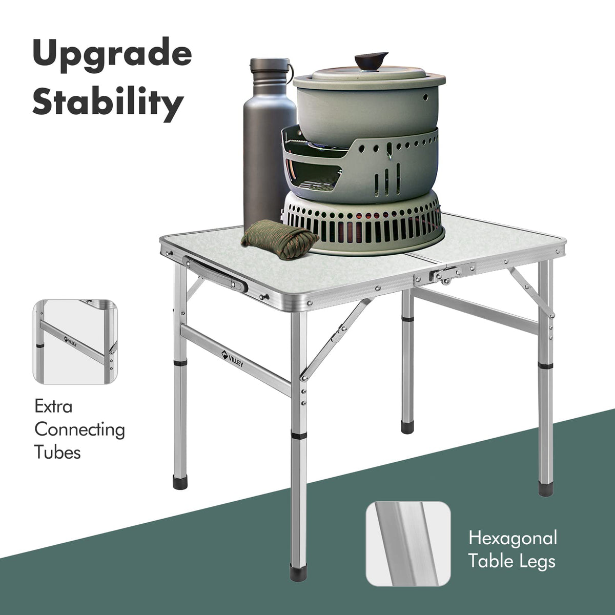 Folding Camping Table with Adjustable Legs Q152451