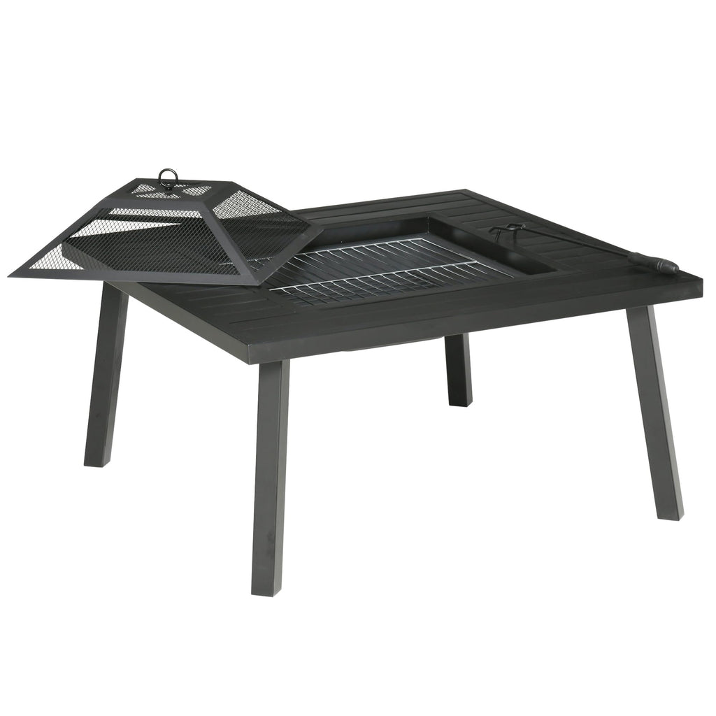 34-Inch Wood Burning Fire Pit with Grill K1507
