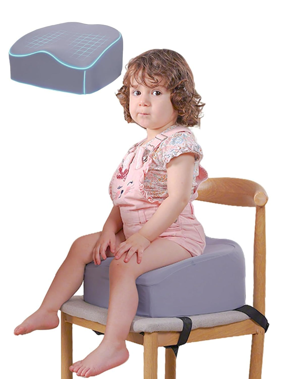 Booster Seat for Kitchen Chair, Dark Grey C9633