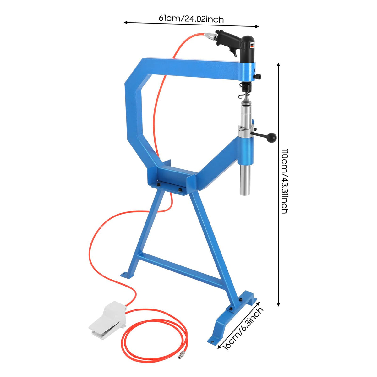 Pneumatic Planishing Hammer with 1"/2"/3" Anvil Dies O686