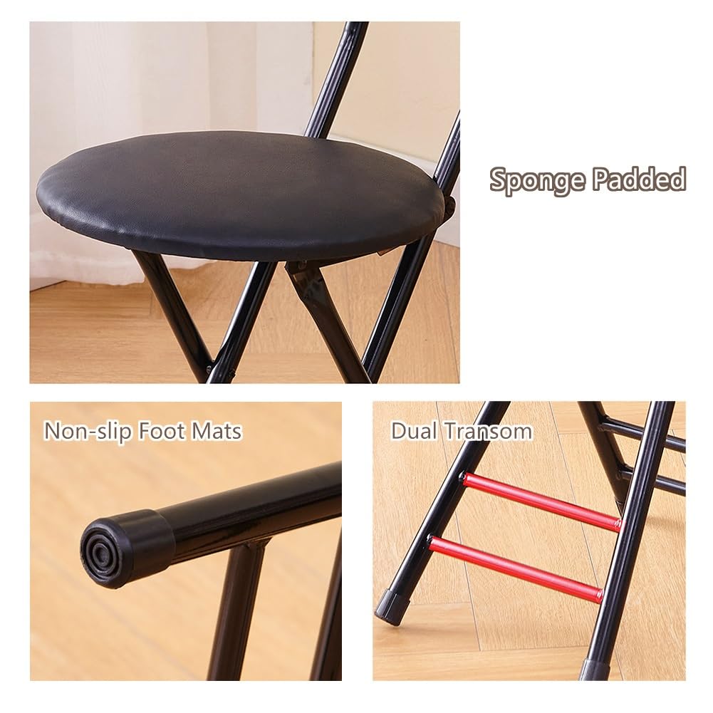 18 Inch Folding Bar Stool with Backrest X186