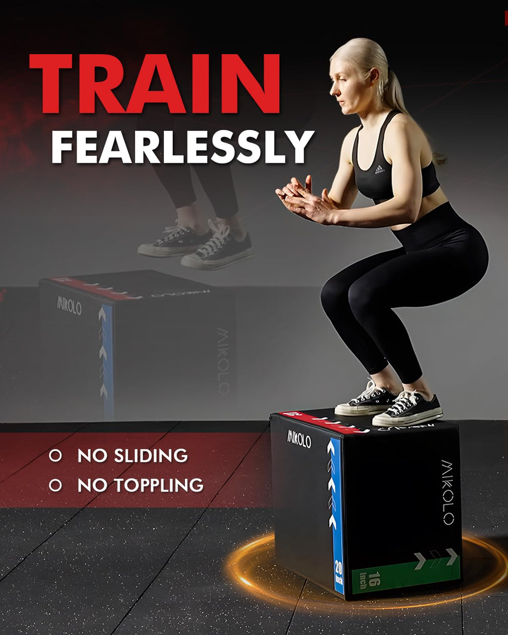 3-in-1 Foam Plyometric Box with Wood Core P538639