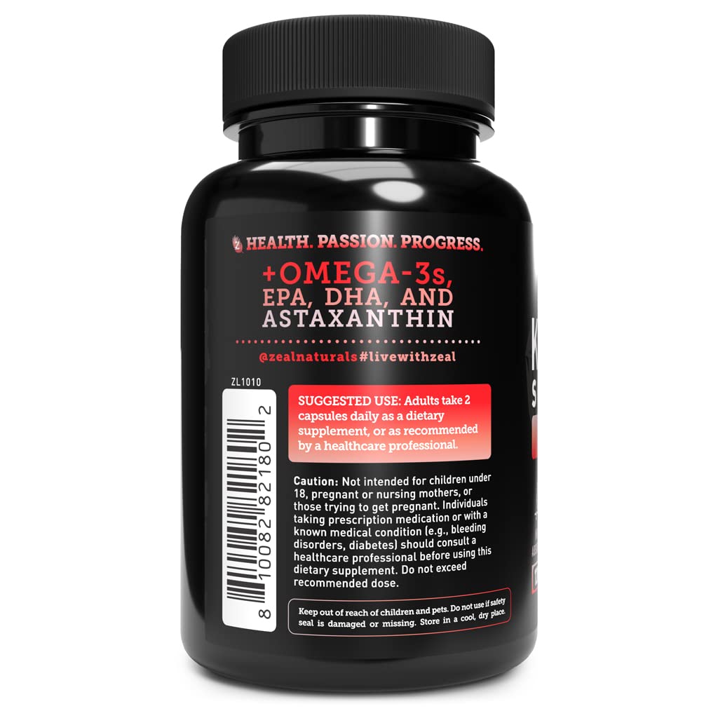 Krill Oil 1000mg 120 Softgels Omega 3 Supplement with EPA DHA Astaxanthin M64647