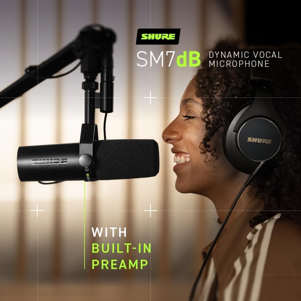Dynamic Vocal Microphone with Detachable Windscreen and XLR Cable J1704