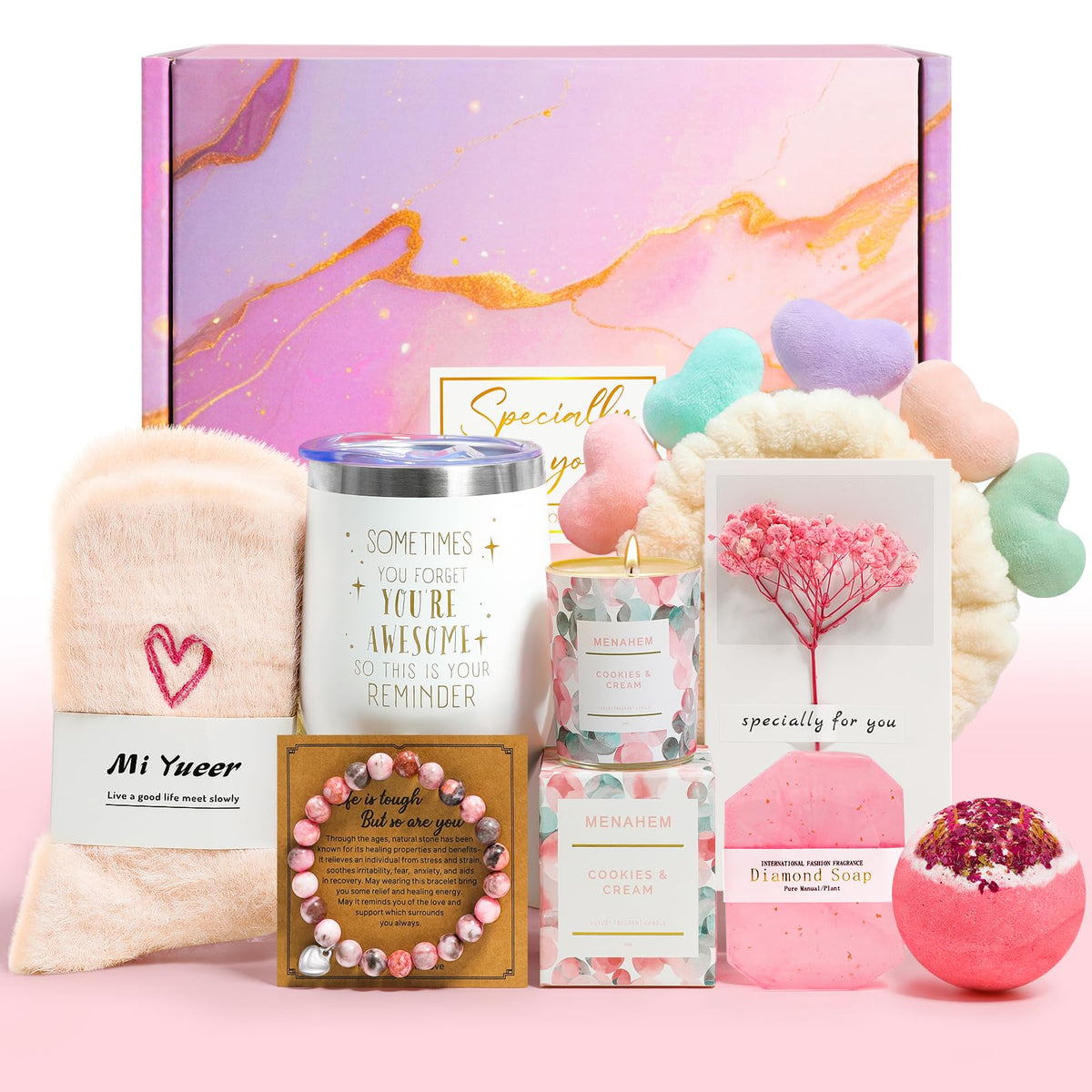 Pink 9pc Spa Bath Gift Set R391161
