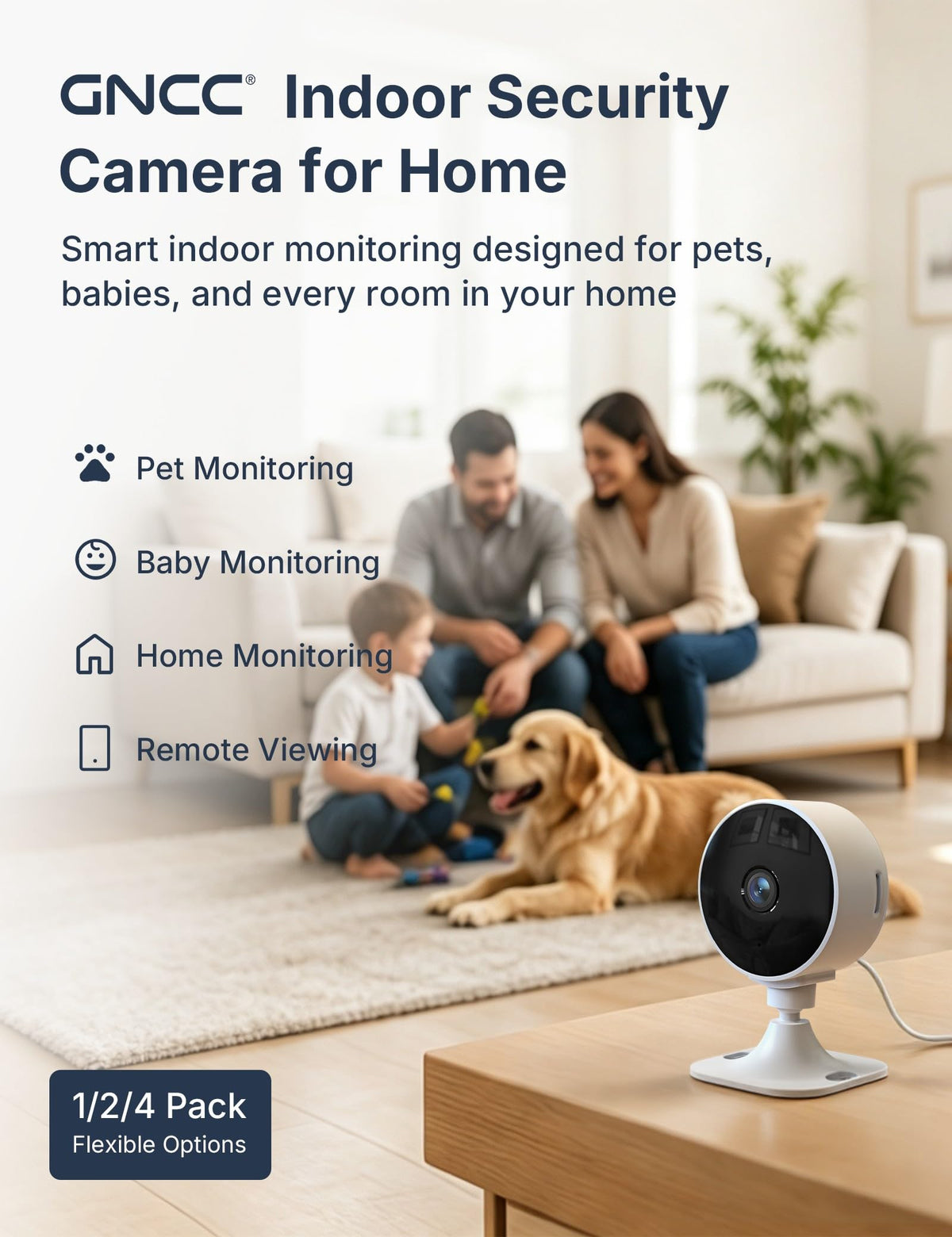 2.4GHz Indoor Security Camera 1080P 2-Pack J3064