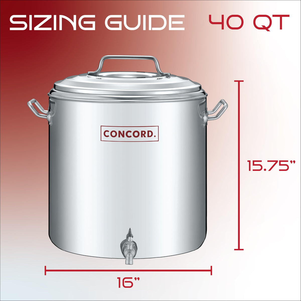 Stainless Steel Insulated Double Wall Stock Pot 40 Quart D795
