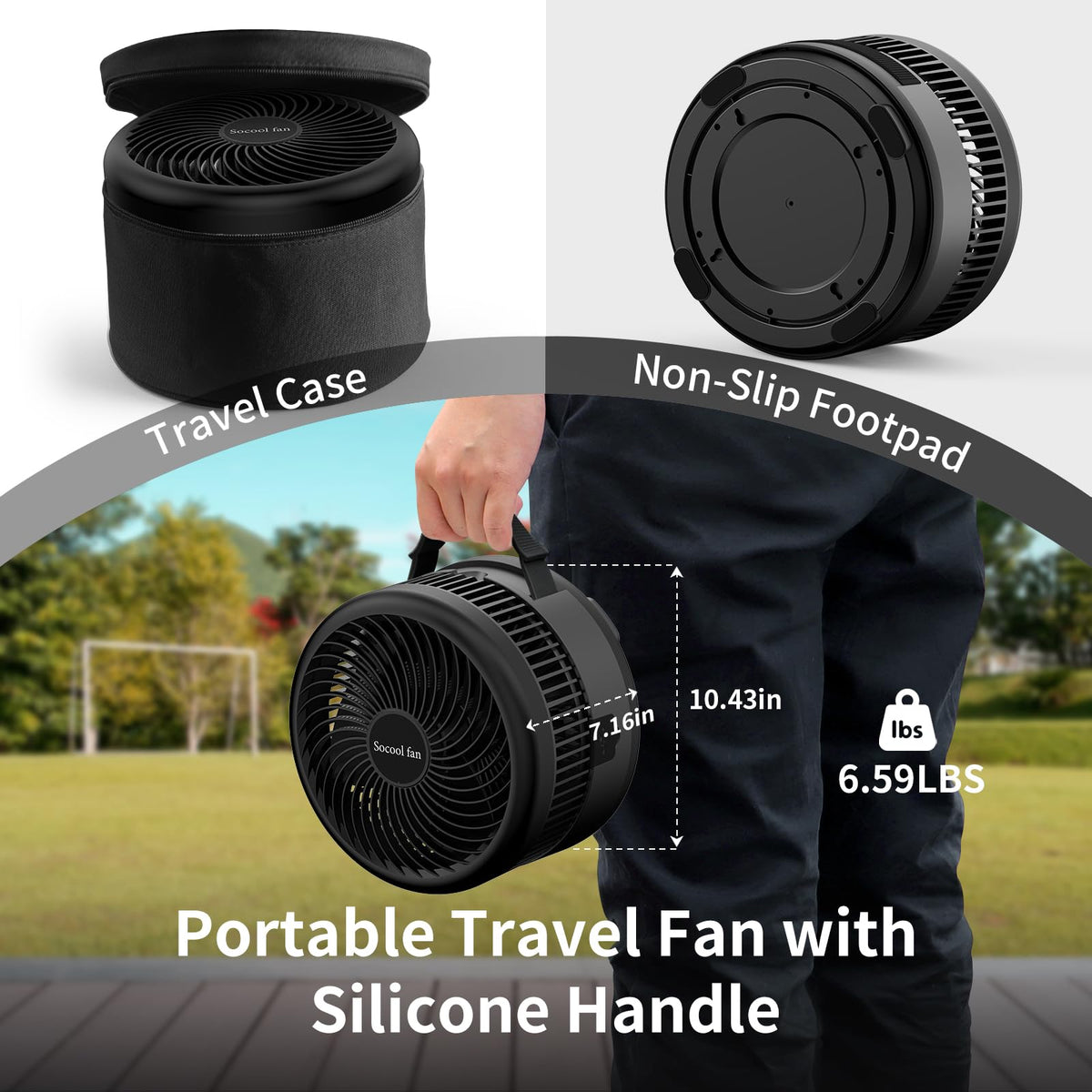 40000mAh Rechargeable Portable Fan with 8 Speed P702914