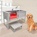 53'' Stainless Steel Pet Grooming Tub with Walk-in Stairs Z905293