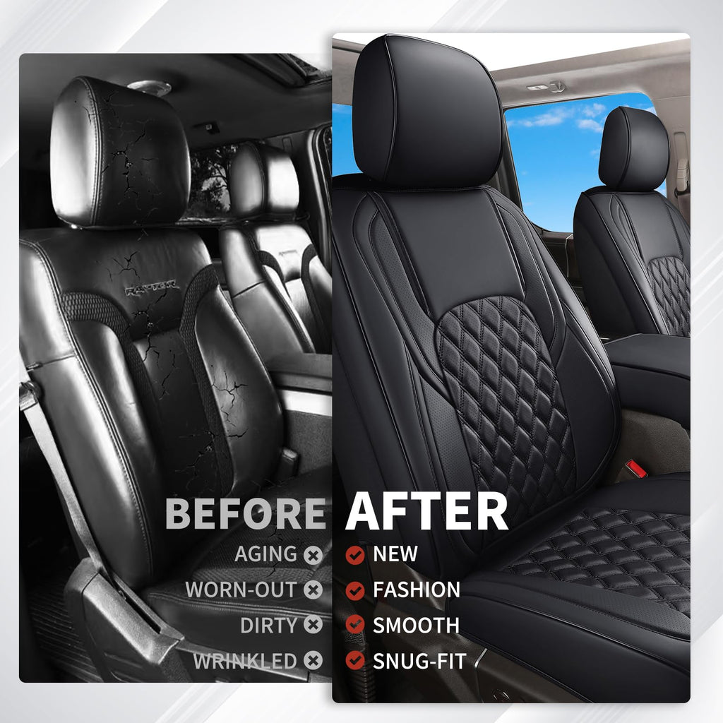 Leather Full Set Pickup Truck Seat Covers O63467