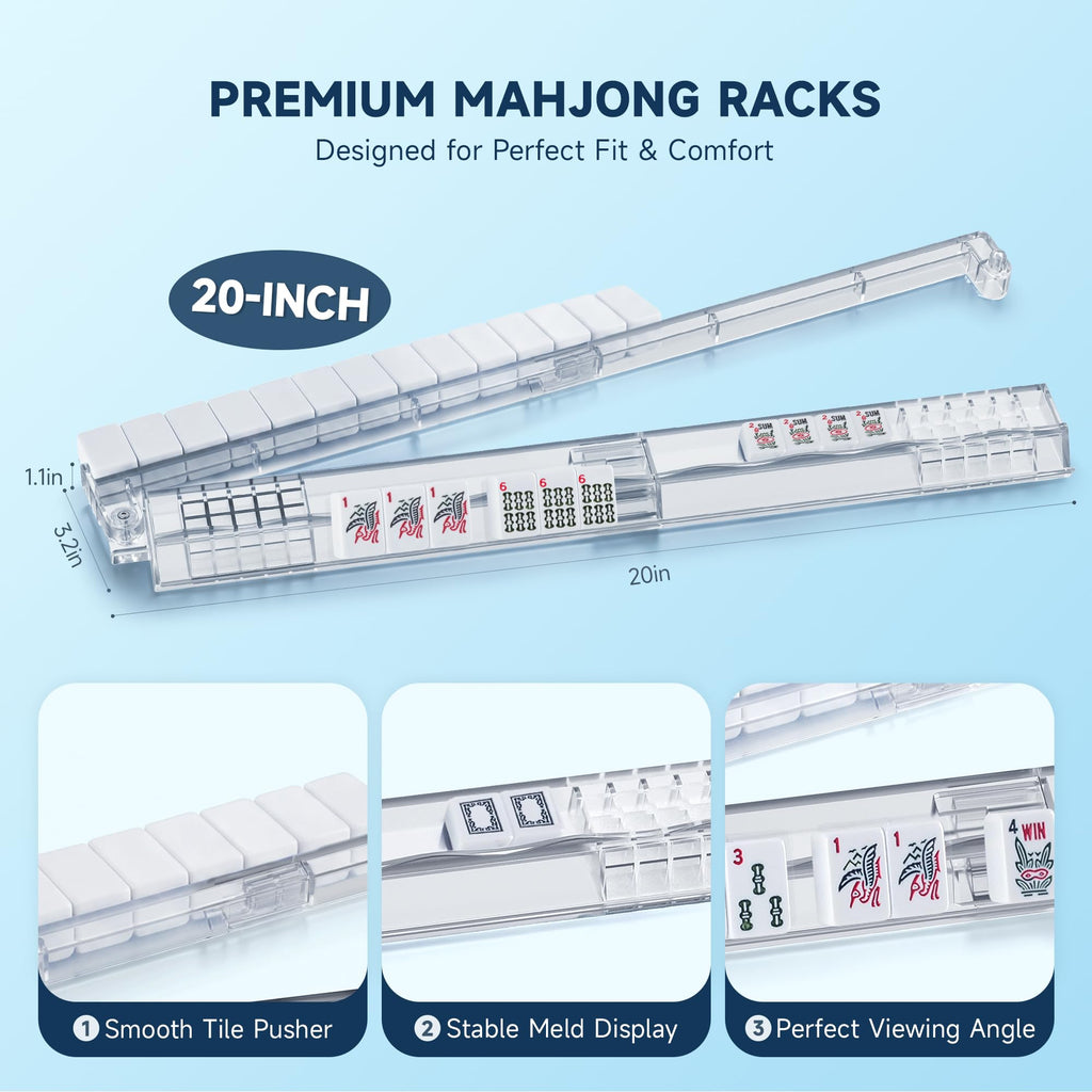 20 Inch Non-Slip Set of 4 Mahjong Racks B13717