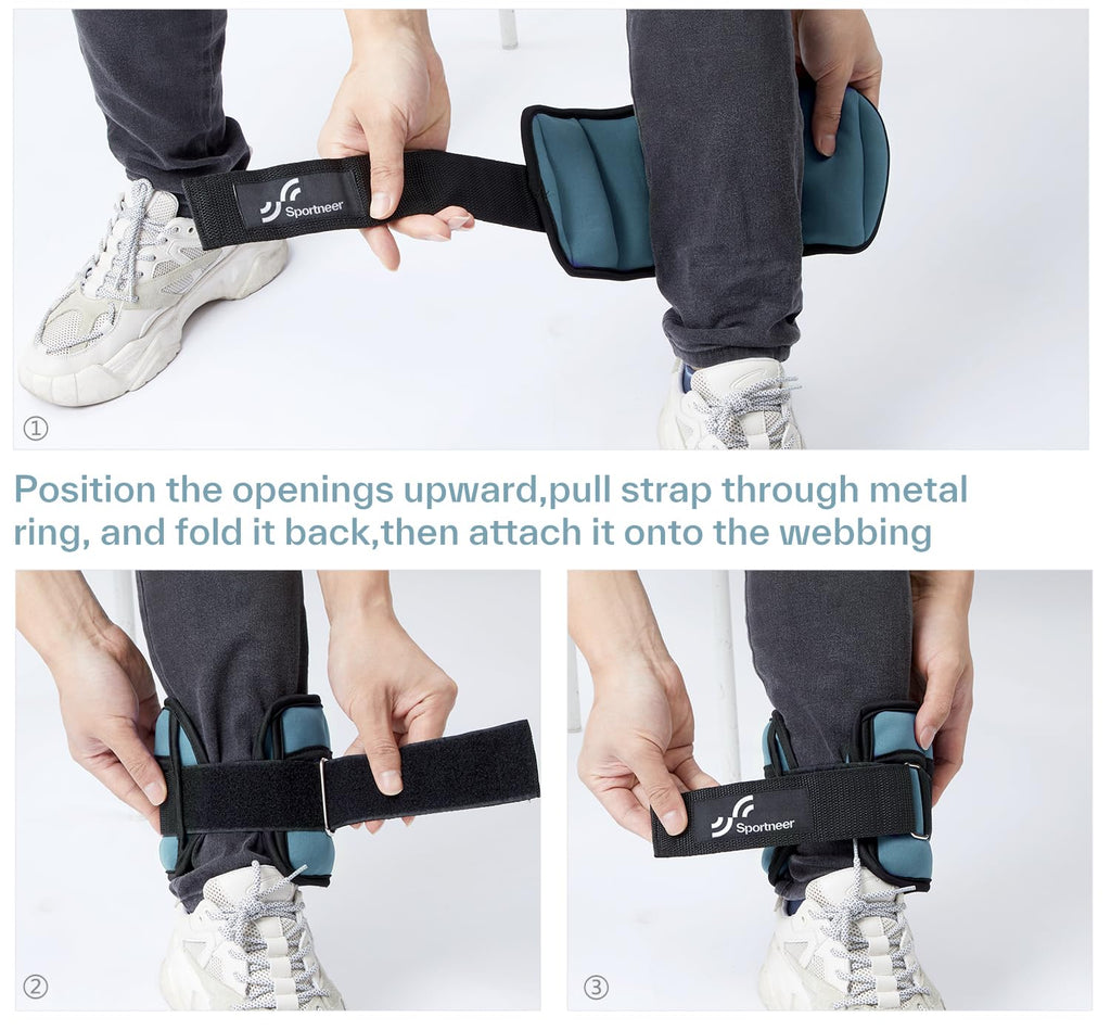 Adjustable Ankle Weights 2-10 lb per Pair S347