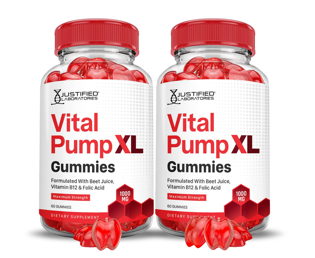 Vital Pump XL Performance Gummies 1000MG Beet Juice B12 Vegan Non GMO 120 Gummys E17340