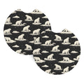 White Bear Print Car Cup Coasters Set of 2 W75618