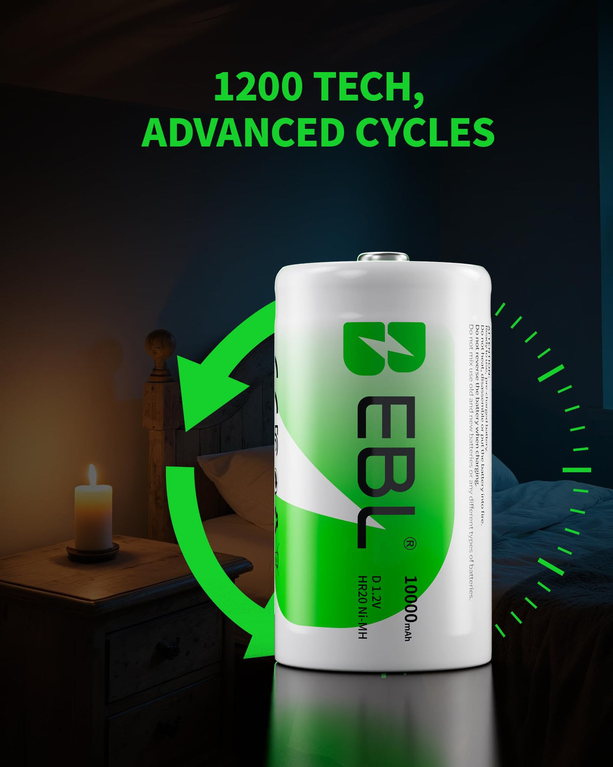 Smart Battery Charger for C D AA AAA Ni-MH Ni-CD Rechargeable Batteries 4 Pack U86926