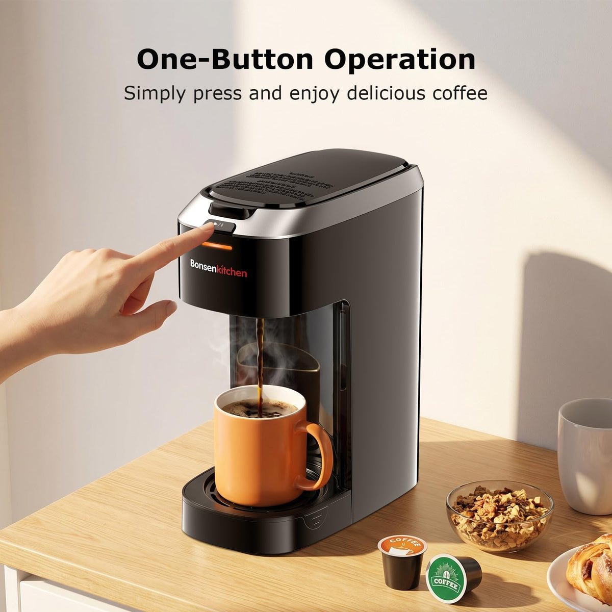 2-in-1 Single Serve Coffee Maker T778