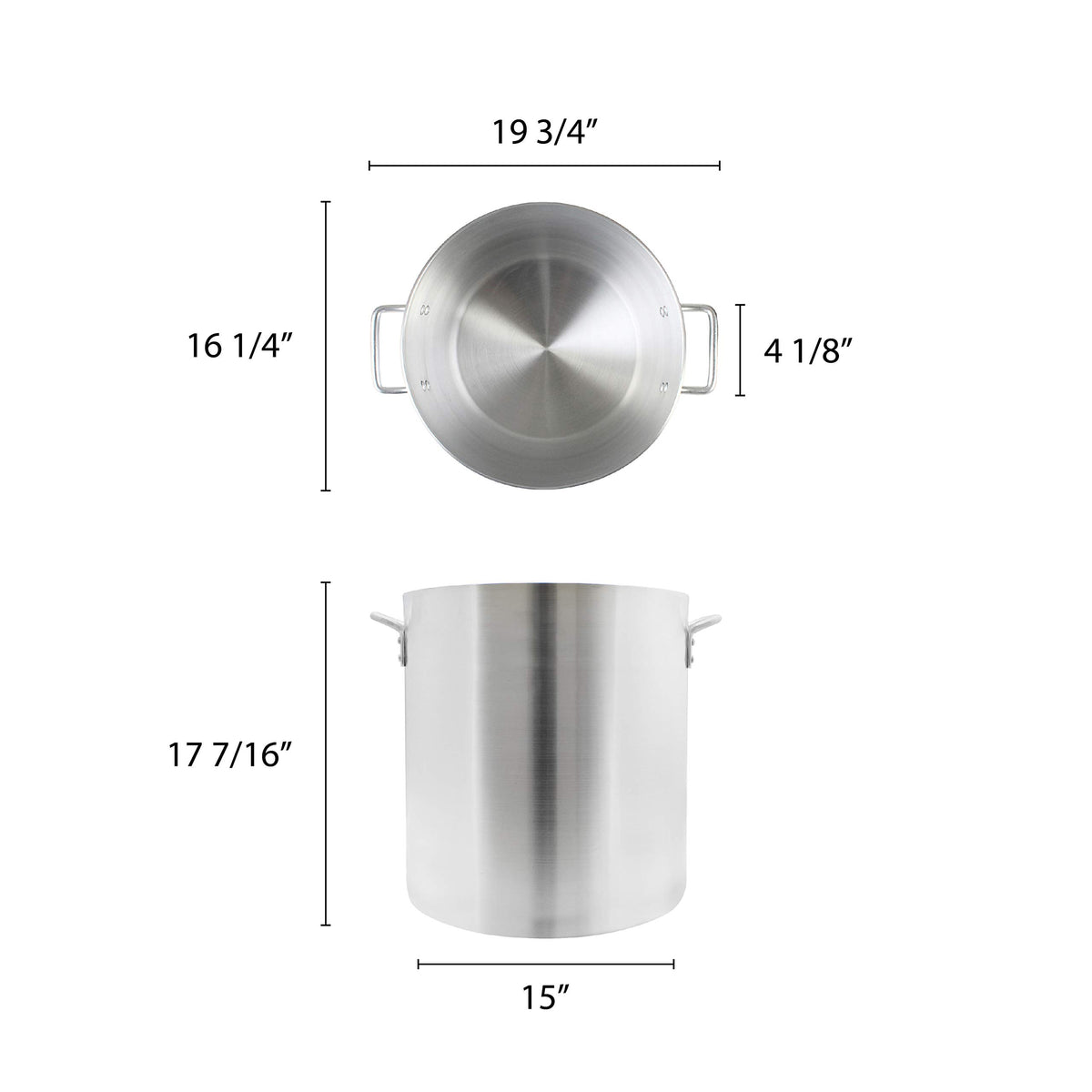 60 quart Aluminum stock pot T735391