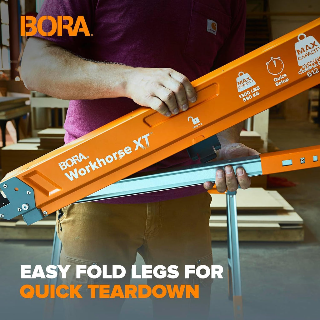 2 Pack Adjustable Folding Heavy Duty Sawhorse M789