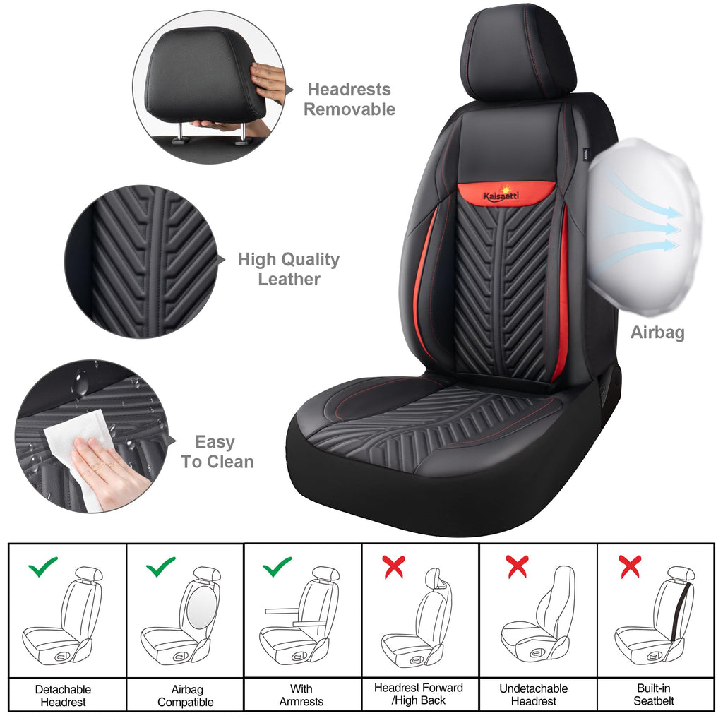 PU Leather Waterproof Car Seat Covers Full Set K712644