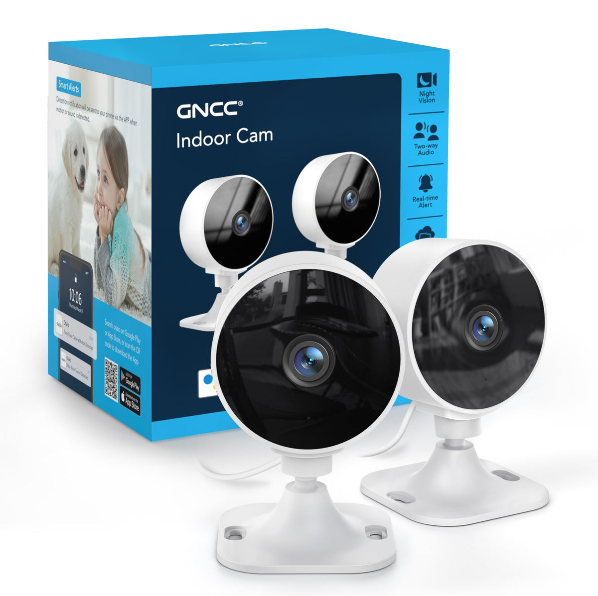 2.4GHz Indoor Security Camera 1080P 2-Pack J3064