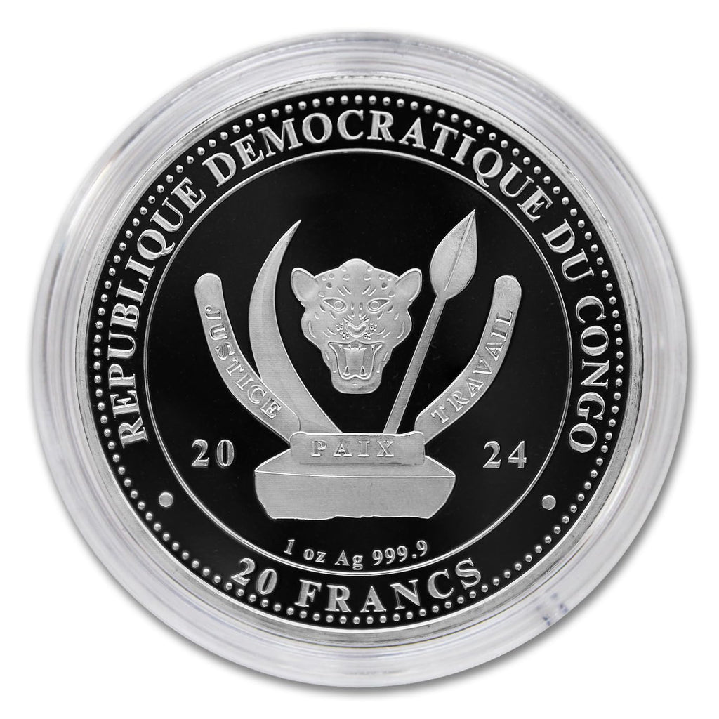 1 oz Silver Triceratops 20 Francs BU T80789
