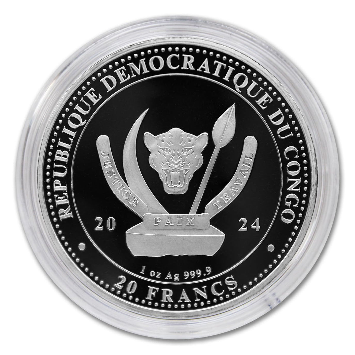 1 oz Silver Triceratops 20 Francs BU T80789