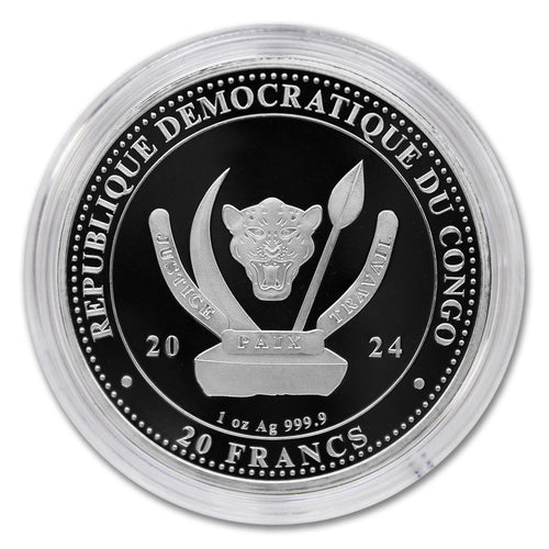 1 oz Silver Triceratops 20 Francs BU T80789