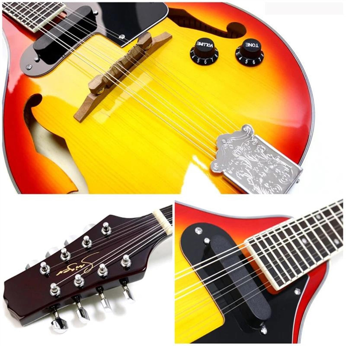 Electric Mandolin 8 Strings Spruce Sunburst O70884