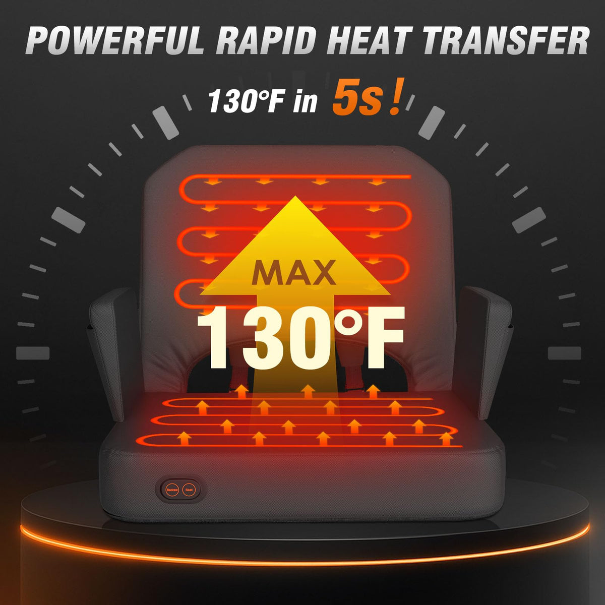 Heated Stadium Seats for Bleachers with Foldable Armrests E33684